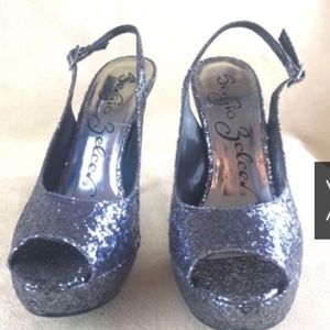 Sergio Zelcer Pewter Gray Peep Toe Size 9  B-337